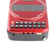 Longruner Portable Voice Amplifier Clock Fm USB Mini Megaphone Loudspeaker for Teacher,tour,sales(black) N14