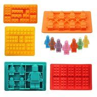 Gwogo Building Brick Silicone Ice Cube Tray Candy Chocolate Mold - 5 Pcs N4