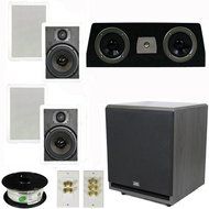 Theater Solutions 5.1 Home Theater 6.5&quot; Speaker Set with Center, 12&quot; Powered Sub and More TS65WC51SET7