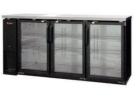 Kegco Commercial Back Bar Cooler Refrigerator with Three Glass Doors