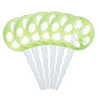 Set of 6 Cupcake Picks Toppers Decoration Paw Print - Pet Dog Cat N10