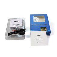 Generic Mini Compact HDMI Extractor Converter HDMI to HDMI Audio Converter Box Adapter White with 3.5mm Stereo... N5