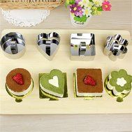 SNW Stainless Steel Cheese Cake Cookie Cutter Mold Bakeware,Flower N6