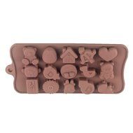 Hippih Cartoon Shaped Candy Molds, Chocolate Molds, Soap Molds, Silicone Baking Mold with Star, Happy Face, Robot... N7