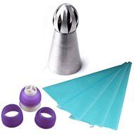 Icing Piping Tip Nozzle Stainless Steel Sphere Ball Decorating Baking Tool for Cupcakes #1 N2