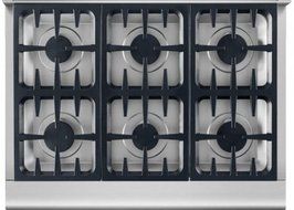 DCS RGV2366N 36" Gas Freestanding Range with 6 Burners, Sealed Burner, None Drawer, 5.3 cu. ft. Primary Oven Capacity...