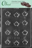 Cybrtrayd AO121 Maple Leaf Chocolate Candy Mold with Exclusive Cybrtrayd Copyrighted Chocolate Molding Instructions