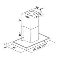 Z Line KE2-48 Island Range Hood, 48-Inch N3
