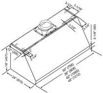 Kobe CH0036SQB-1 Premium CH-100 SQB-1 Series 36-Inch Under Cabinet with 3-Speed, 760 CFM, LED Lights and Baffle... N2