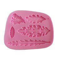 Wocuz W0710 Silicone 5 Long Shape Leaves Shape Fondant Mold Candy Making Mould Cake Embossing Decoration N4