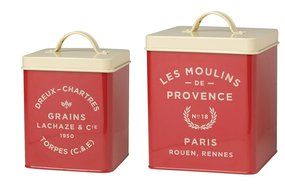 Now Designs L19014 Storage Tins, Food Trucks, Green, Set of 2