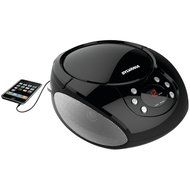 Sylvania Portable Cd Player &amp; AM/FM Radio Tuner Mega Bass Reflex Boombox Sound System Plus 6ft Aux Cable to Connect...