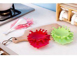 2 in 1 Spoon Utensil Holder Silicone Spoon Rest-Green N2