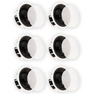 Theater Solutions New 8" In Ceiling HD Home Theater Glass Fiber Angled 6 Speaker Set 2400 Watt 6TSS8A