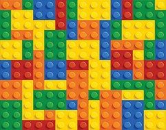 Lego Base Colors Building Block Edible Cake Topper Frosting 1/4 Sheet Birthday Party