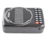 Longruner Portable Voice Amplifier Clock Fm USB Mini Megaphone Loudspeaker for Teacher,tour,sales(black) N17