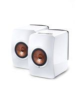 KEF LS50 Wireless Speaker - Titanium Gray/Red (Pair)