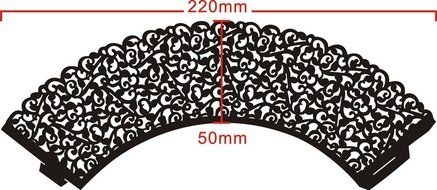 Yansanido 12 set pink Filigree Artistic Bake Little Vine Lace Laser Cut Cupcake Wrapper Cup Muffin Case Trays... N19
