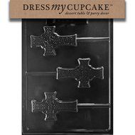 Dress My Cupcake Chocolate Candy Mold, Celtic Cross Lollipop