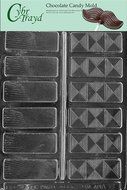 Cybrtrayd AO088 Fancy Bars All Occasions Chocolate Candy Mold