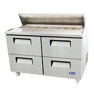 Atosa Usa MSF8313 Stainless Steel Sandwich Prep Table 60" 4 Drawer Refrigerator