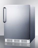 Summit VT65M7CSS 24" Commercially Approved Upright Freezer with 3.5 cu. ft. Capacity Three Removable Storage Baskets...