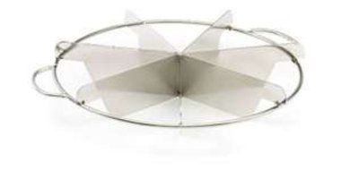 Royal Industries 8-Slice Pie Cutter, Stainless Steel, 10'', Silver