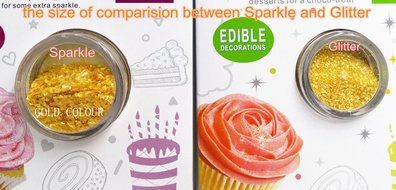Natural Colour Apple Green Edible Glitter 2g Edible Cupcake Cake toppers