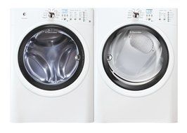 Electrolux White Front Load Laundry Pair with EIFLW50LIW 27" Washer and EIED50LIW 27" Electric Dryer