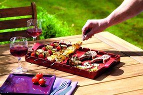 Emile Henry Kabob Grilling Stone and Skewers Set, Noir N2