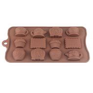 Hippih Cartoon Shaped Candy Molds, Chocolate Molds, Soap Molds, Silicone Baking Mold with Star, Happy Face, Robot... N9