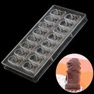 Grainrain Polycarbonate Chocolate Mold Clear PC Mold DIY Handmade Chocolate Pastry Tools DIY Singapore Merlion N2