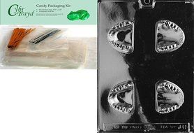 Cybrtrayd J041 False Teeth Chocolate Candy Mold with Exclusive Cybrtrayd Copyrighted Chocolate Molding Instructions N2