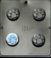 Paw Print Oreo Cookie Sandwich Chocolate Candy Mold Blue&#039;s Clue Theme Baby Shower 1671