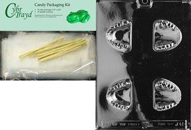 Cybrtrayd J041 False Teeth Chocolate Candy Mold with Exclusive Cybrtrayd Copyrighted Chocolate Molding Instructions N5