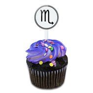 Zodiac Sign Scorpio Cake Cupcake Toppers Picks Set