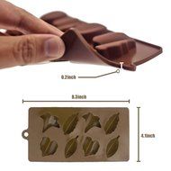 Silicone Chocolate Molds,Silivo 4 Pack 43-Cavity Molds-Leaf Round Plum Blossom Shape for Making Chocolate Chunks... N5