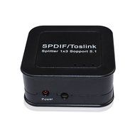 xinpeng SPDIF /TOSLINK Digital Optical Audio 1x3 Digital Optical Audio Splitte Switcher (One Input 3 Outputs) N6