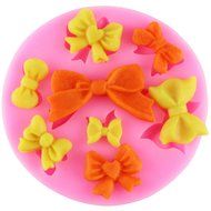 Mujiang 8 Mini Bow Silicone Sugar Clay Gumpaste Cake Decorating Molds N5