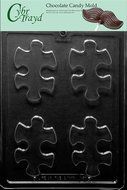 Cybrtrayd M219 Puzzle Piece Chocolate Candy Mold with Exclusive Cybrtrayd Copyrighted Chocolate Molding Instructions