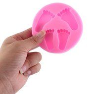 uxcell Lovely Baby Feet Fondant Mold Wedding Cake Mould Decoration Baking Tool N3