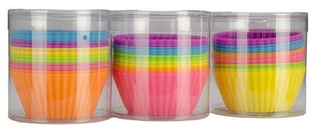 Mama Cups&reg; Silicone Baking Cups - 12 Multi Colored Muffin Molds Pack / Cupcake Liners, Non Stick, Heat Resistant... N3