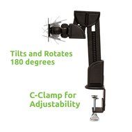 NavePoint Adjustable Single Arm LCD Monitor Stand Desk Mount C-Clamp For 1 Screen Up To 24... N2