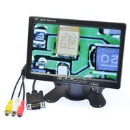 Aihome 7 Inch LCD Car Monitor Computer HD Digital VGA/AV 1024x600 VGA Male Head