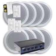 KTHSP85 - 4 Room In-Ceiling Home Speaker System w/4 Volume Controls Knob