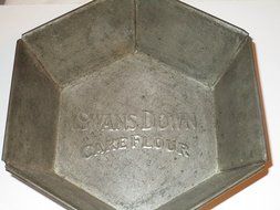 Antique Advertising Collectible Swans Down Cake Flour 6.5" Hexagon Cake Pan