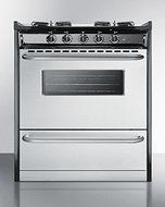 Summit TNM21027BFRWY Professional 30" Stainless Steel Gas Slide-In Sealed Burner Range
