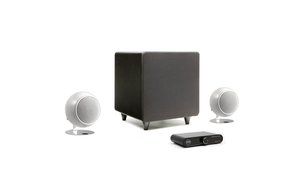 Orb Audio mini Express Complete 2.1 Home Audio System (Pearl White Gloss)
