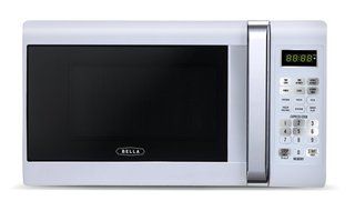 Bella 700-Watt Compact Microwave Oven, 0.7 Cubic Feet, White with Chrome N5