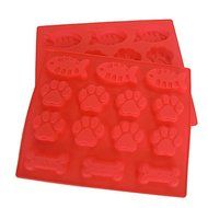 Y&amp;XL&amp;H 1Pcs Silicone Pets Dog Paws Bones Fish Baking Molds 14-cavity Mixed Food Grade Large Mats Trays N2
